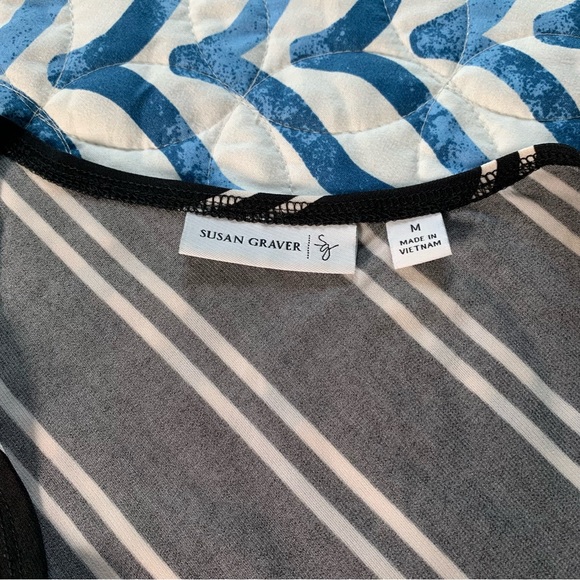 Susan graver striped faux wrap top - Picture 8 of 10